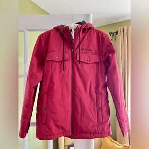 Columbia Burgundy Hooded Parka Jacket